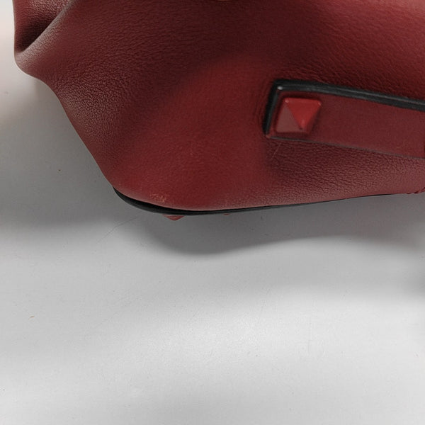 Leather Shoulder Bag Red