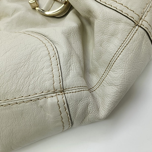 Calfskin Top Handle Bag White
