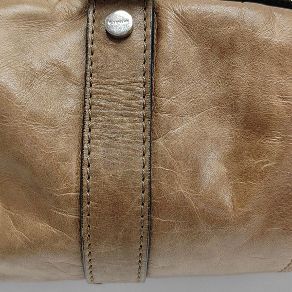 Calfskin Top Handle Bag Brown