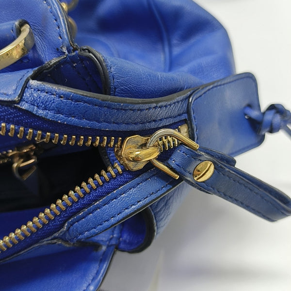 Calfskin Shoulder Bag Blue