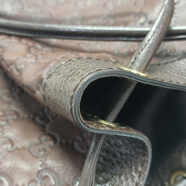 Monogram Calfskin Top Handle Bag Brown