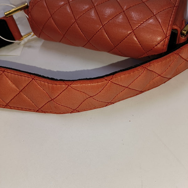 Solapa Clásica Acolchada Piel de Cordero Naranja