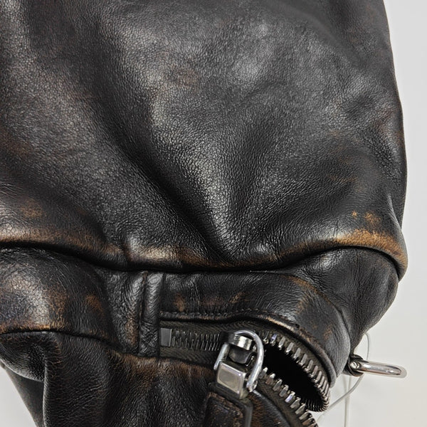 Calfskin Shoulder Bag Brown