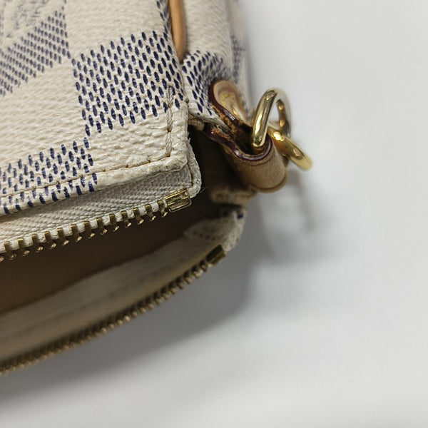 EVA Damier Azur Coated Canvas White