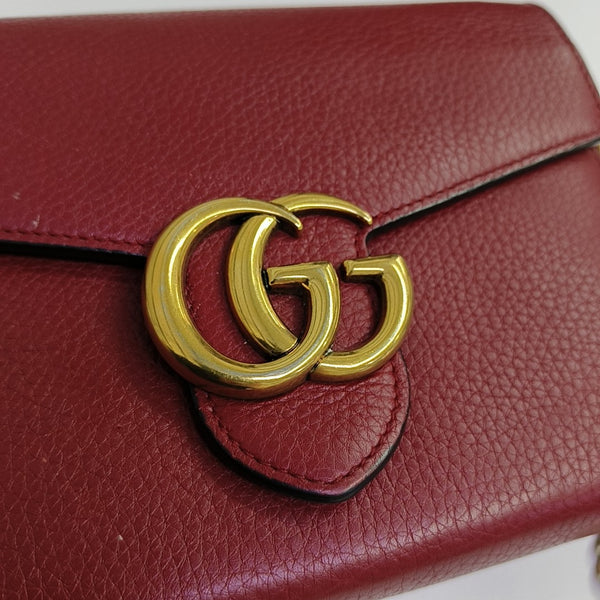 GG Marmont Mini Calfskin Red