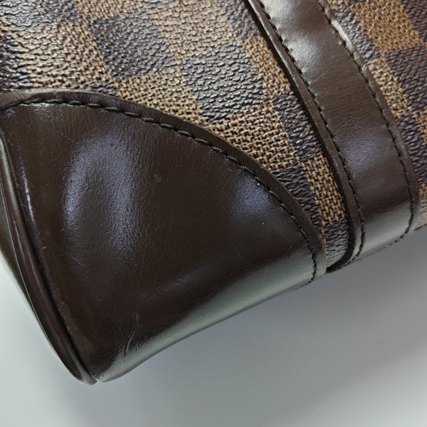 BERKELEY Damier Ebene Coated Canvas Brown