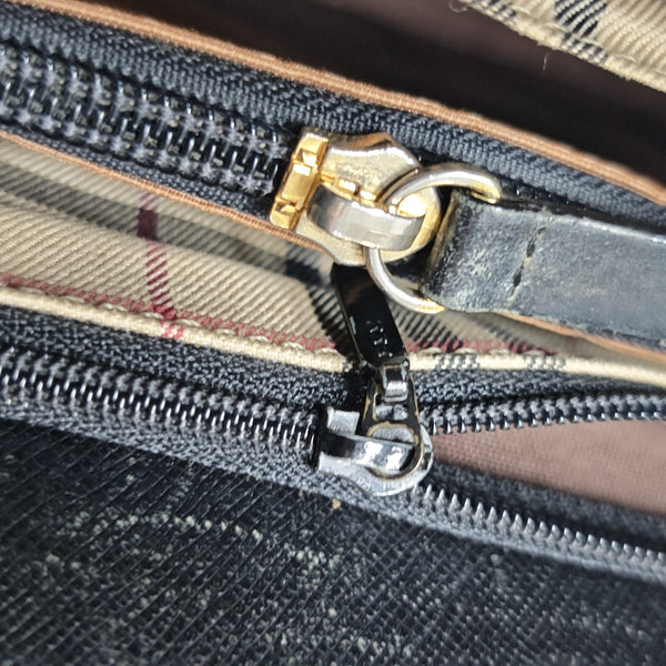 Calfskin Top Handle Bag Black