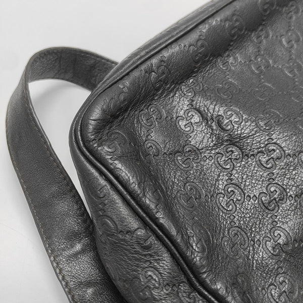 Monogram Calfskin Shoulder Bag Black