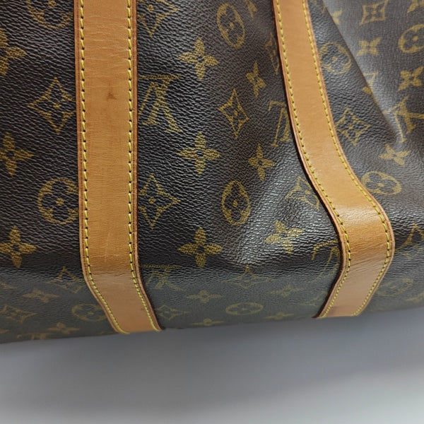 KEEPALL 45 Monogram Coated Canvas Brown