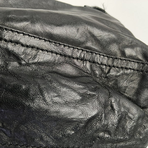 Calfskin Shoulder Bag Black