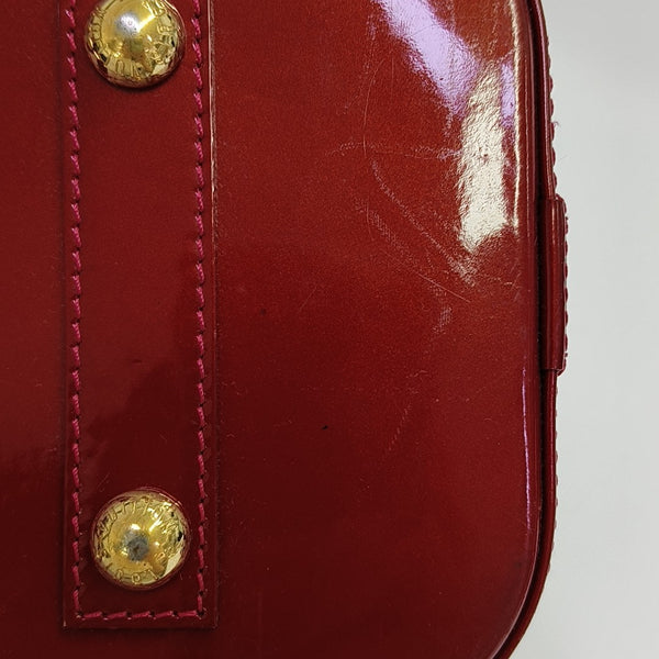 ALMA PM Monogram Patent Leather Red