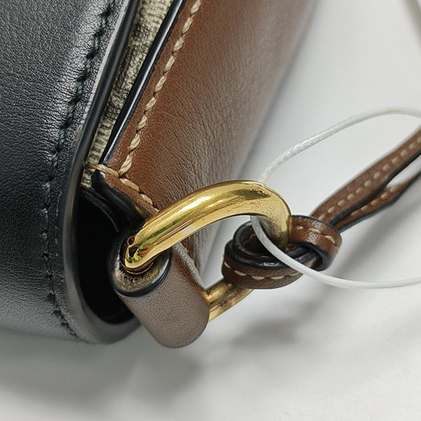 Padlock Medium Monogram Coated Canvas Beige