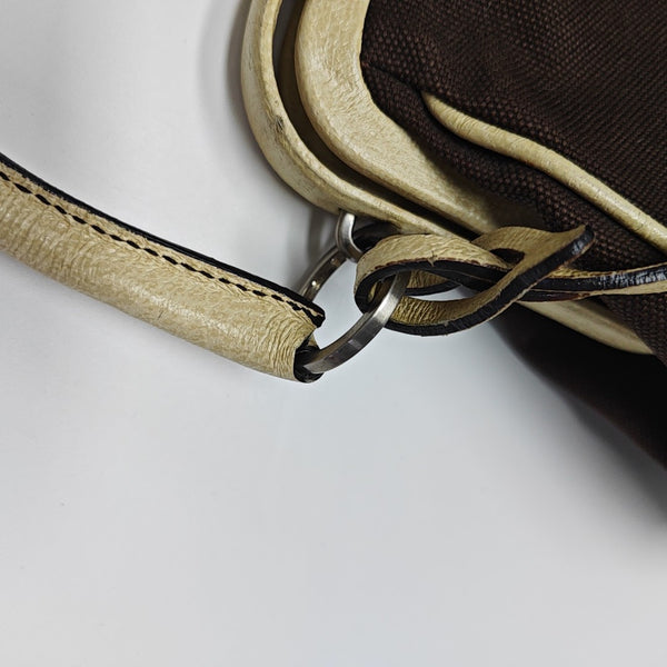 Canvas Top Handle Bag Brown