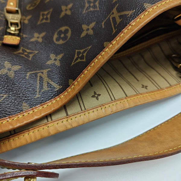 Monogram Coated Canvas Tote Bag Brown