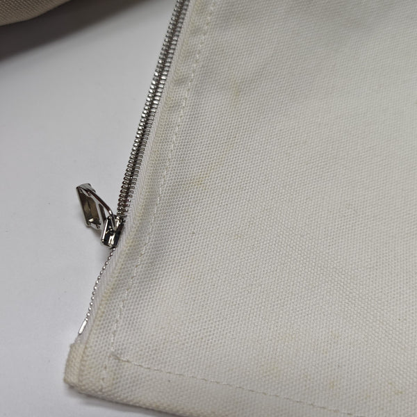 Canvas Top Handle Bag White