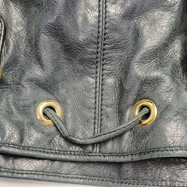 Pompon Bag Calfskin Black
