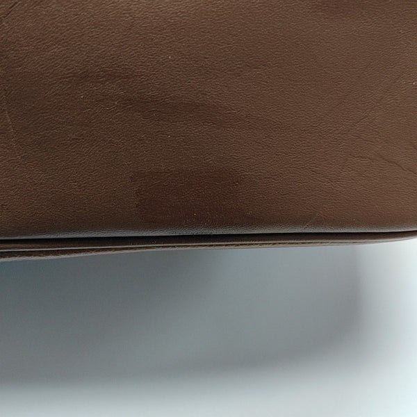 Calfskin Top Handle Bag Brown