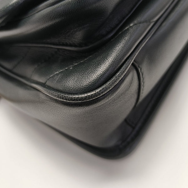 NIKI Small Chevron Lambskin Black
