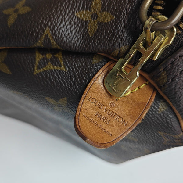SAC SOUPLE 55 Monogram Coated Canvas Brown