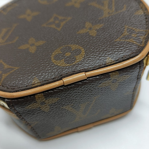 BOITE CHAPEAU Mini Monogram Coated Canvas Brown