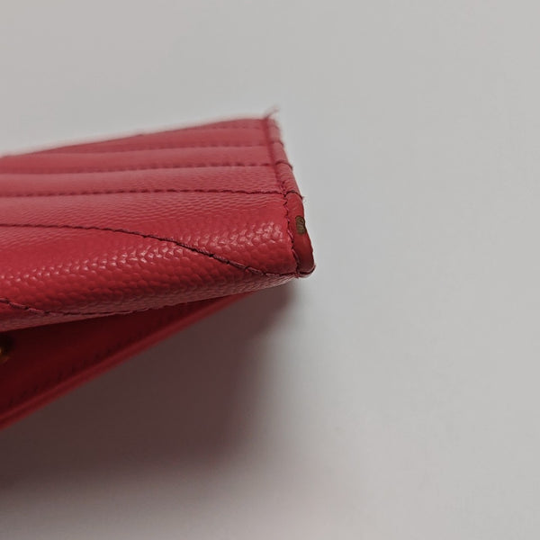 MONOGRAM Chevron Calfskin Pink Wallet