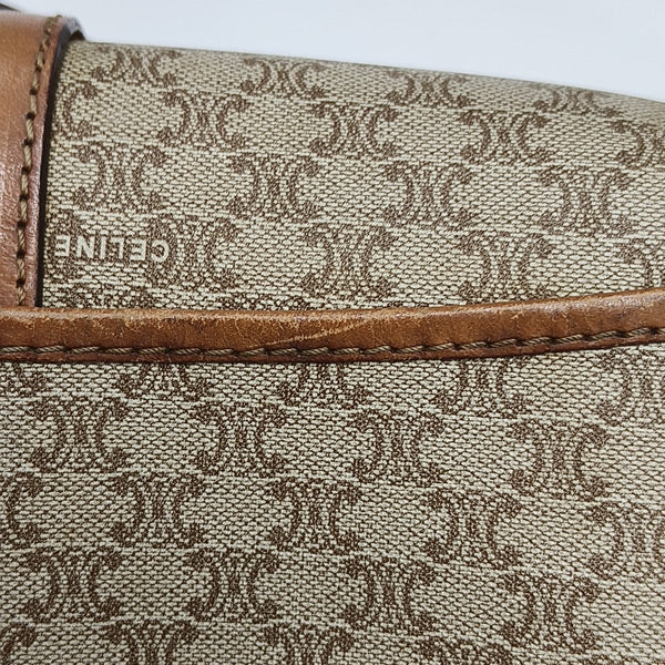 Coated Canvas Crossbody Bag Beige