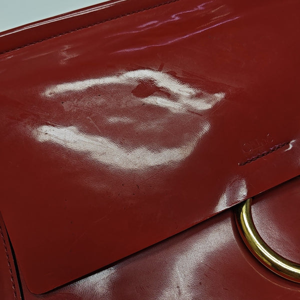 Faye Medium Patent Leather Red