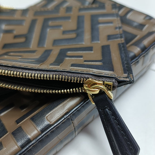 Calfskin Crossbody Bag Brown