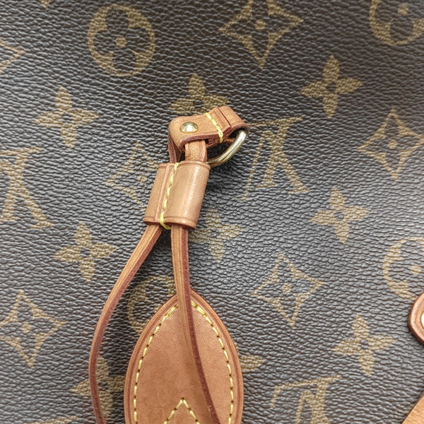 NEVERFULL MM Monogram Coated Canvas Brown