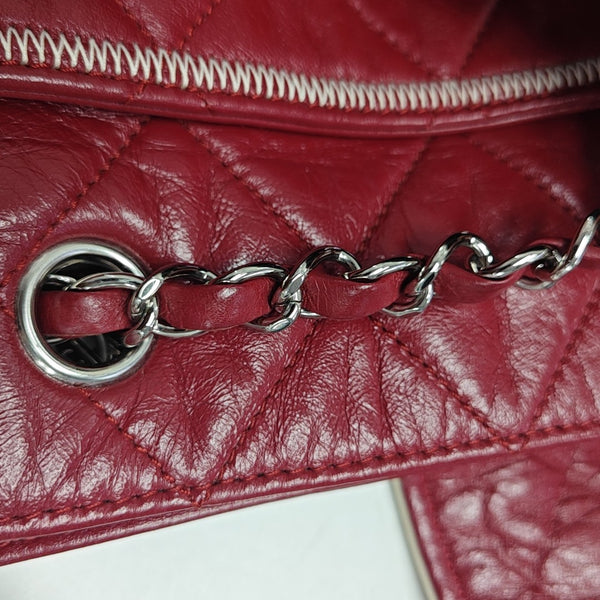 Quilted Lambskin Shoulder Bag Red