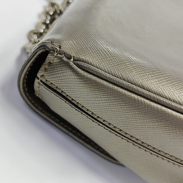 Calfskin Top Handle Bag Gray