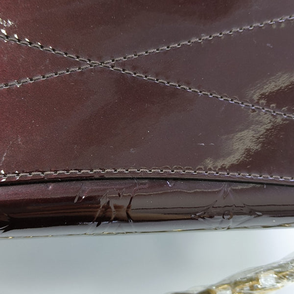 Monogram Patent Leather Shoulder Bag Red