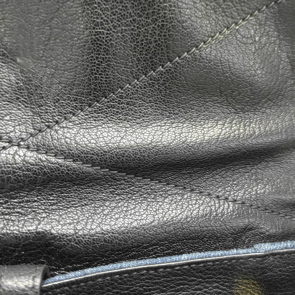 Quilted Denim Shoulder Bag Blue