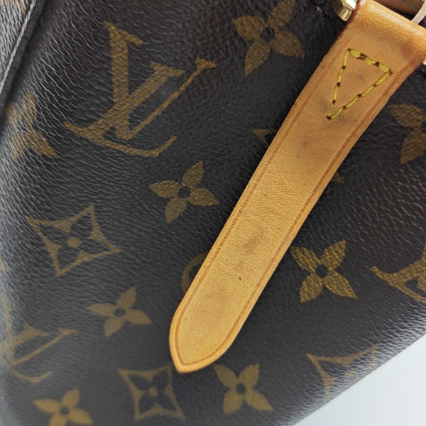 MONTAIGNE MM Monogram Coated Canvas Brown