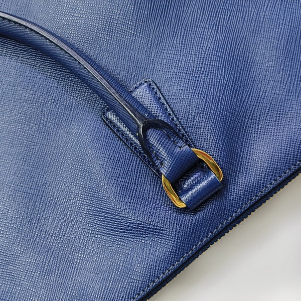 Galleria Large Saffiano Calfskin Blue