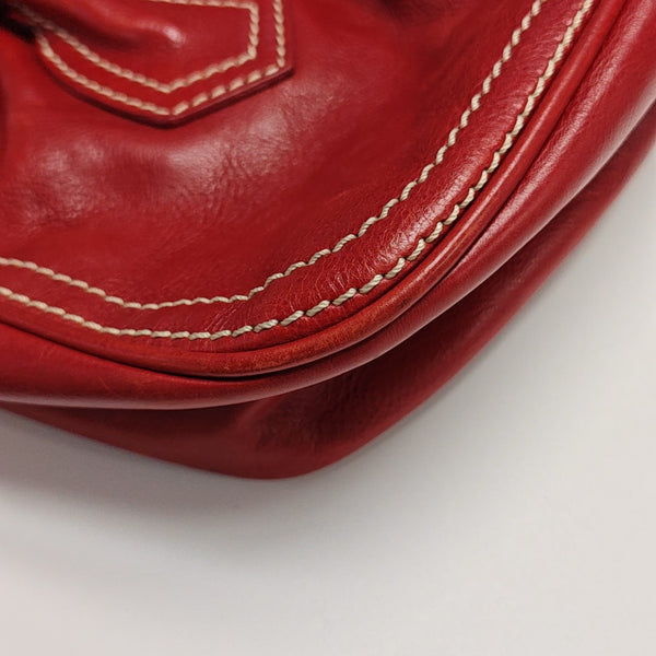 Calfskin Top Handle Bag Red