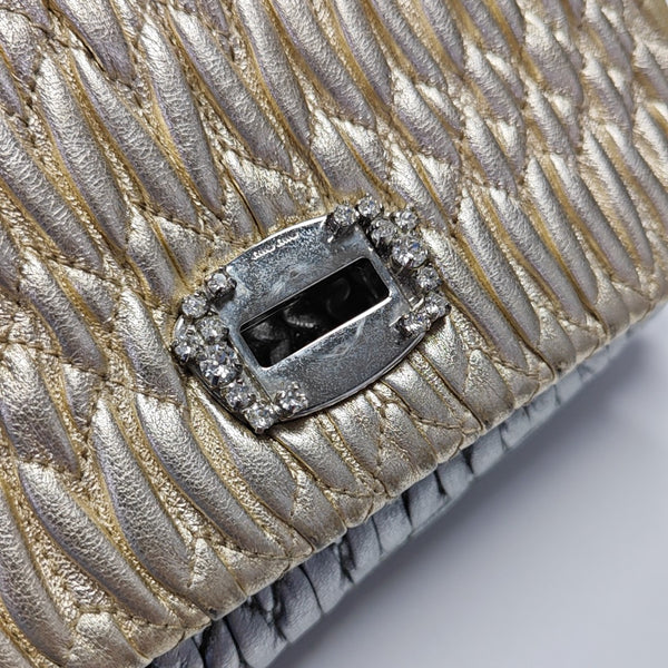 Quilted Lambskin Shoulder Bag Beige