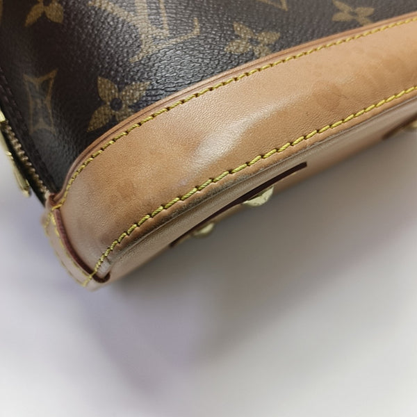 ALMA BB Monogram Coated Canvas Brown