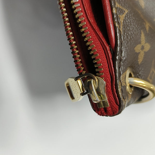 PALLAS MM Monogram Coated Canvas Brown