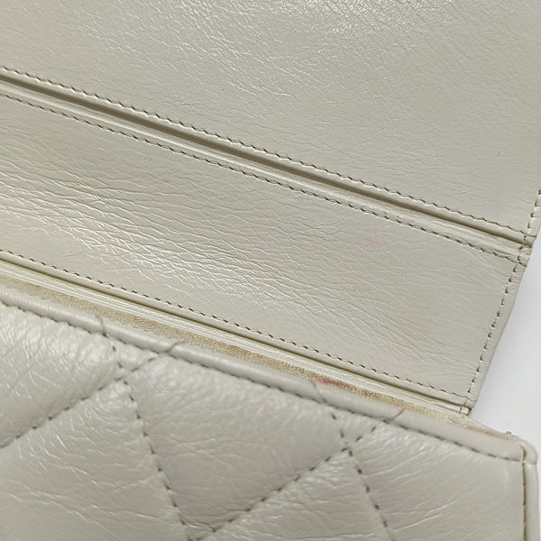 Quilted Calfskin Shoulder Bag White
