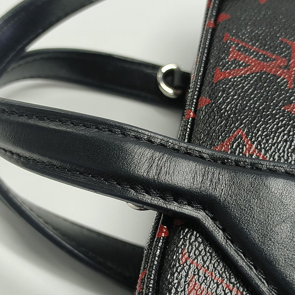 Monogram Coated Canvas Shoulder Bag Black