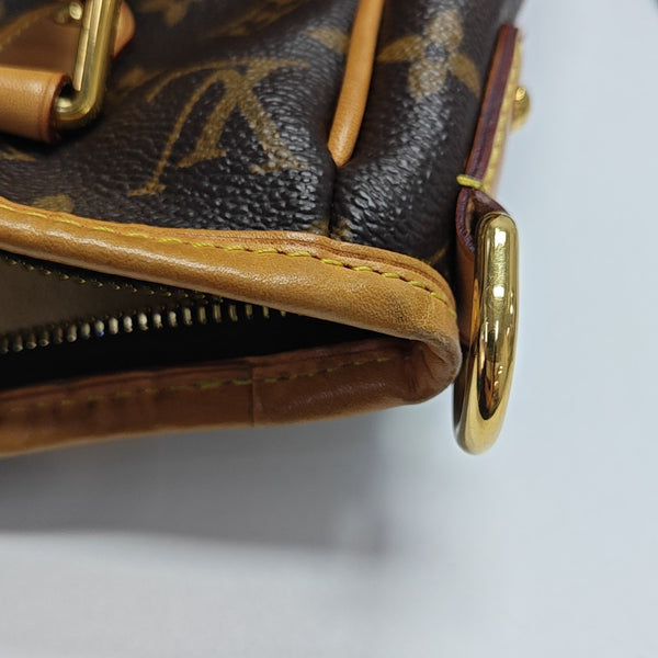ESTRELA MM Monogram Coated Canvas Brown