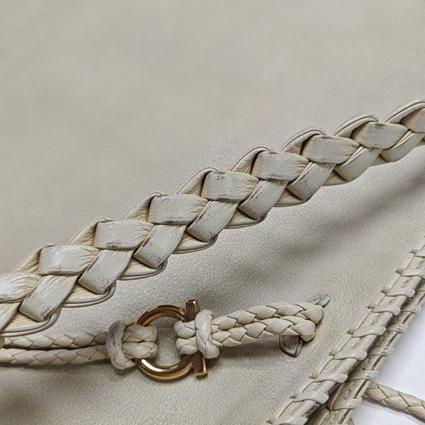 Calfskin Top Handle Bag White