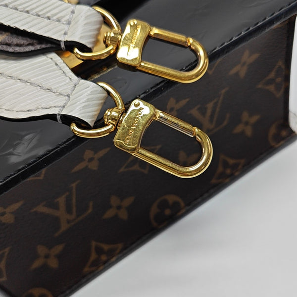 SPRING STREET Monogram Patent Leather Black