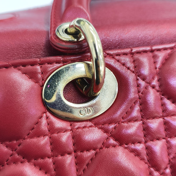 Lady D-Joy Medium Cannage Lambskin Multicolor