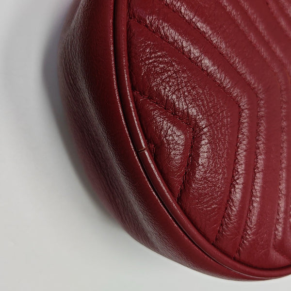 GG Marmont Mini Quilted Calfskin Red