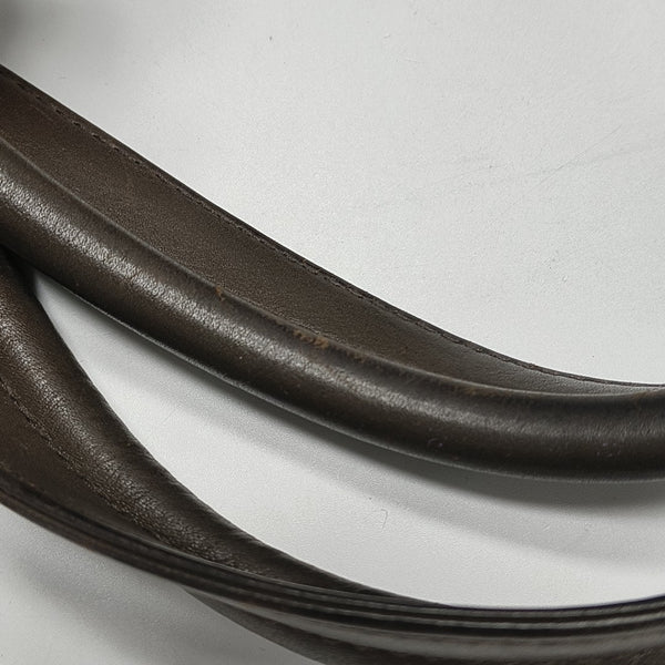 Leather Top Handle Bag Brown