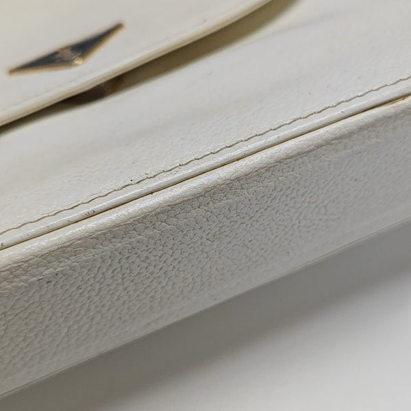 Calfskin Shoulder Bag White