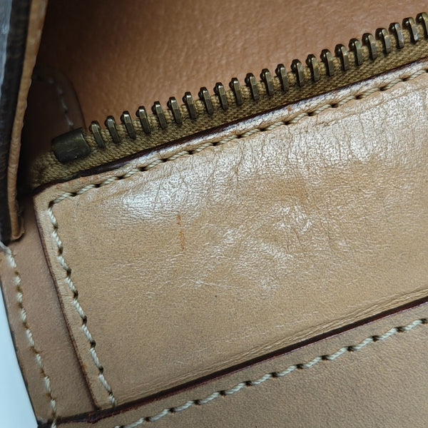 Coated Canvas Shoulder Bag Brown