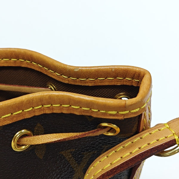 NÉONOÉ Nano Monogram Coated Canvas Brown